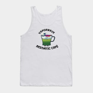 Vaporwave Aesthetic Great Wave Off Kanagawa Cafe Coffee Tea Tank Top